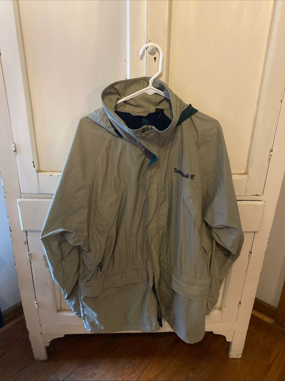 Timberland  Hooded Raincoat in Olive Green
